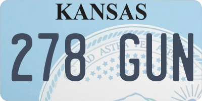 KS license plate 278GUN