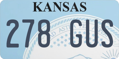 KS license plate 278GUS