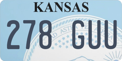 KS license plate 278GUU