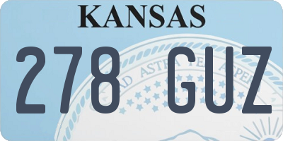 KS license plate 278GUZ