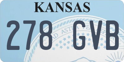 KS license plate 278GVB