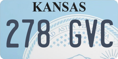KS license plate 278GVC