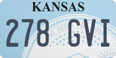 KS license plate 278GVI