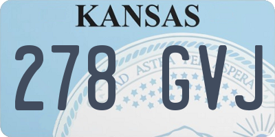 KS license plate 278GVJ