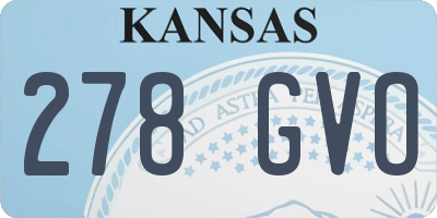 KS license plate 278GVO