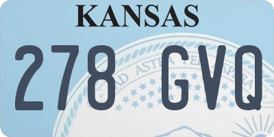 KS license plate 278GVQ