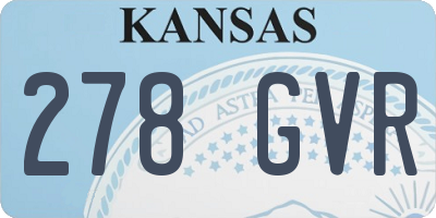 KS license plate 278GVR