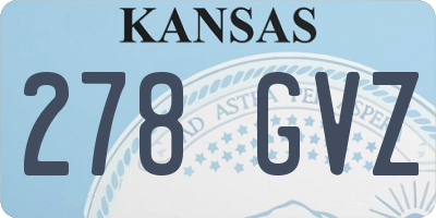 KS license plate 278GVZ