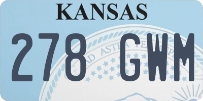 KS license plate 278GWM
