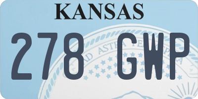 KS license plate 278GWP
