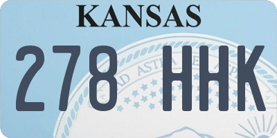 KS license plate 278HHK