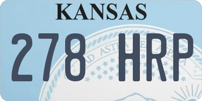 KS license plate 278HRP