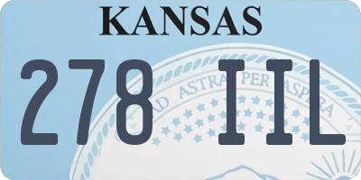 KS license plate 278IIL