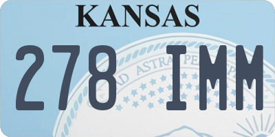 KS license plate 278IMM