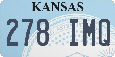 KS license plate 278IMQ