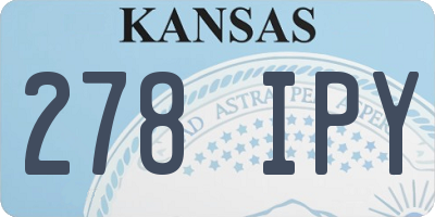 KS license plate 278IPY