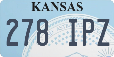 KS license plate 278IPZ