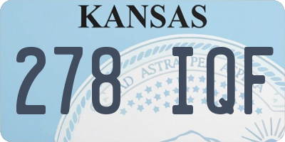 KS license plate 278IQF
