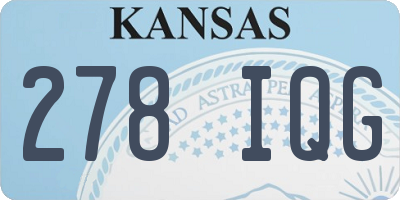 KS license plate 278IQG