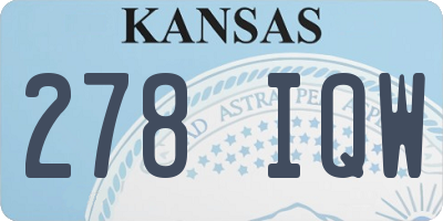KS license plate 278IQW