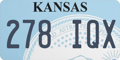 KS license plate 278IQX