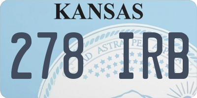 KS license plate 278IRB
