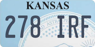 KS license plate 278IRF
