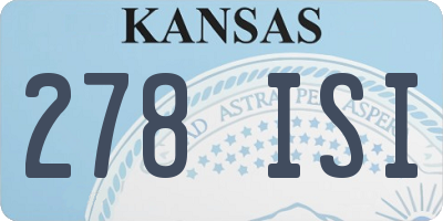 KS license plate 278ISI