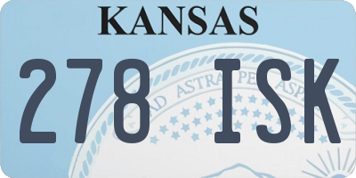 KS license plate 278ISK