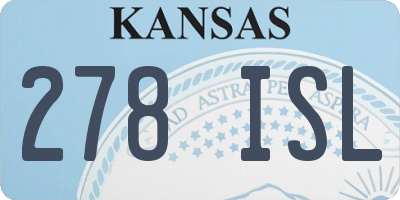 KS license plate 278ISL