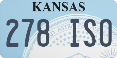 KS license plate 278ISO