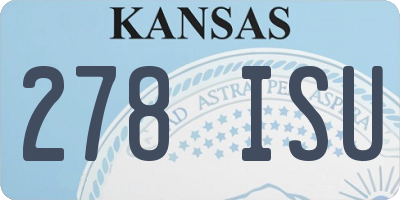 KS license plate 278ISU