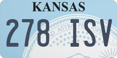 KS license plate 278ISV