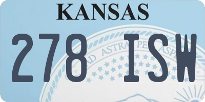 KS license plate 278ISW