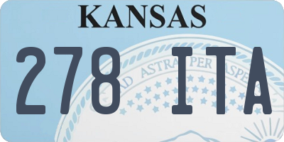 KS license plate 278ITA
