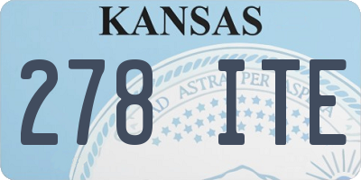 KS license plate 278ITE