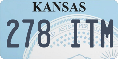 KS license plate 278ITM