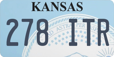 KS license plate 278ITR