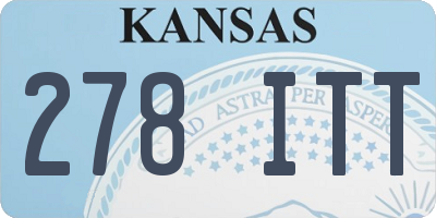 KS license plate 278ITT