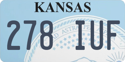 KS license plate 278IUF