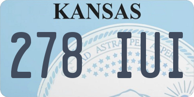KS license plate 278IUI