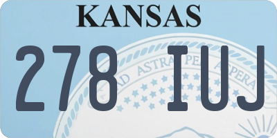 KS license plate 278IUJ