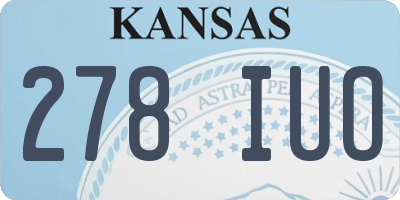 KS license plate 278IUO