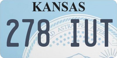 KS license plate 278IUT