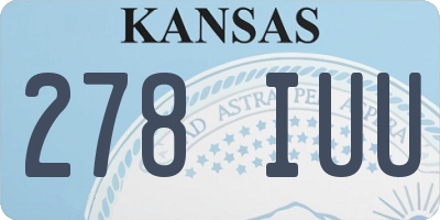 KS license plate 278IUU