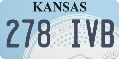KS license plate 278IVB
