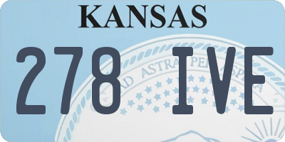 KS license plate 278IVE