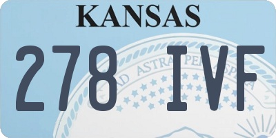 KS license plate 278IVF