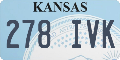 KS license plate 278IVK