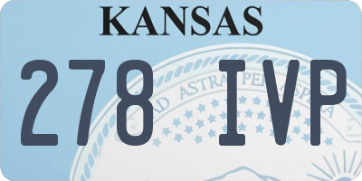 KS license plate 278IVP